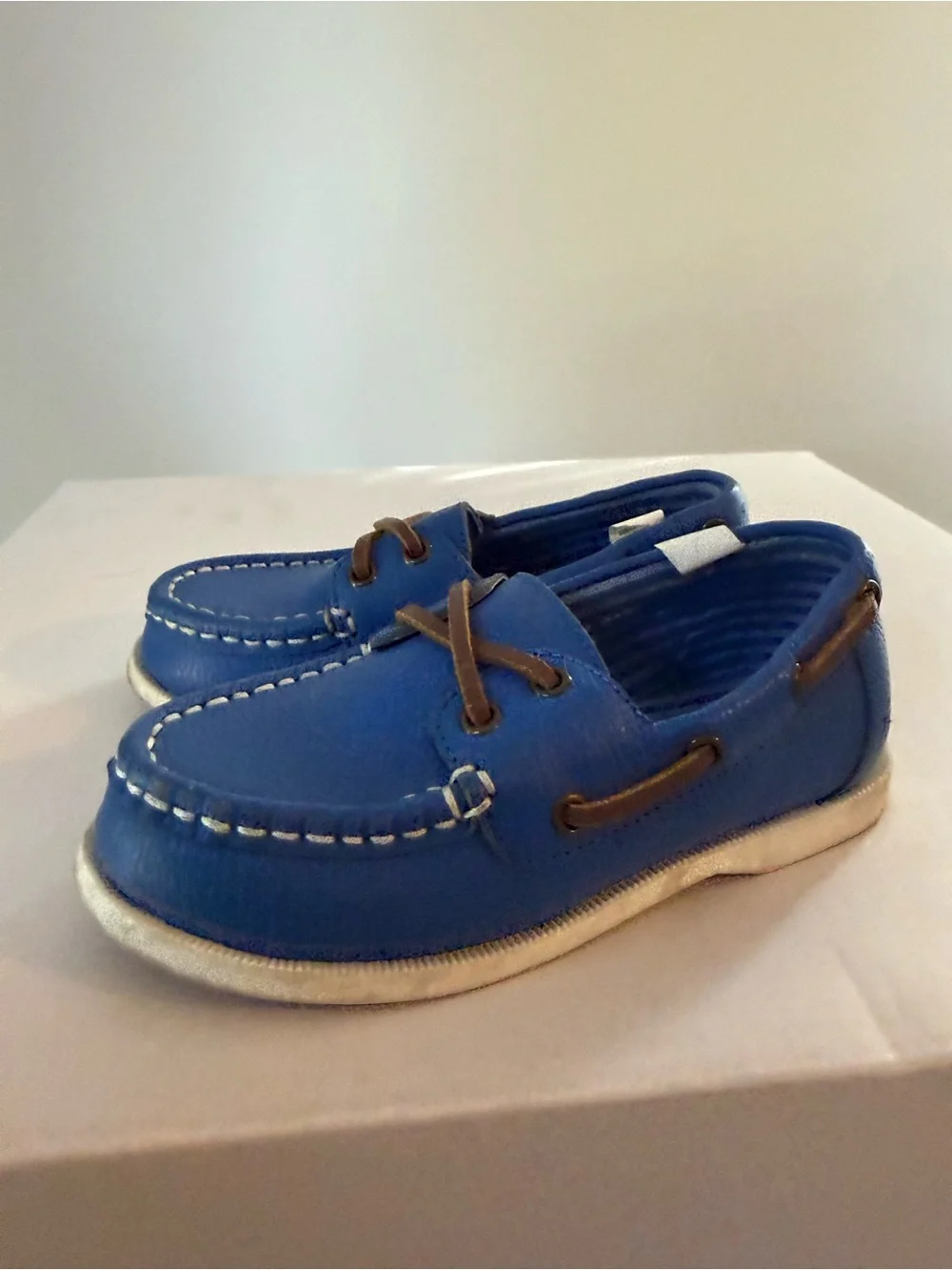 Janie And Jack Blue Boat Shoes Toddler Size 9  #Lux-K-SH